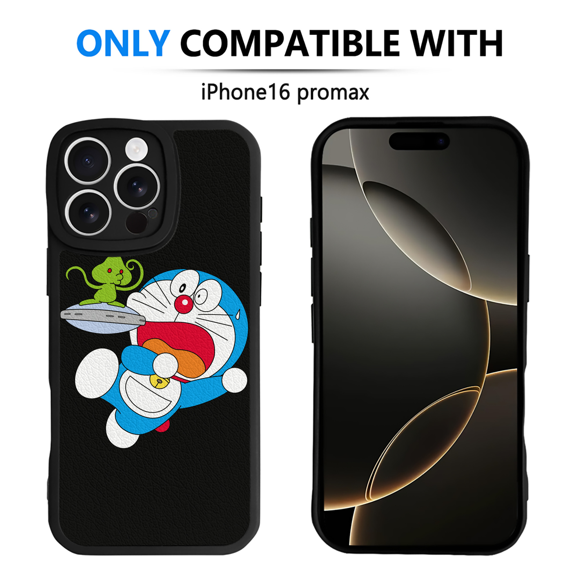 （画像用） ドラえもん Doraemon 【iPhone 16シリーズ対応】シリコンスマホケース（レザー調） 材質：シリコン